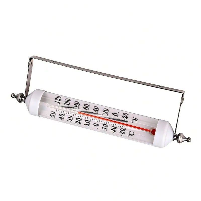 LNHF 10 Inch Indoor/Outdoor Thermometer Wireless Decorative for Patio, Garden, Kitchen, Room, Pool White