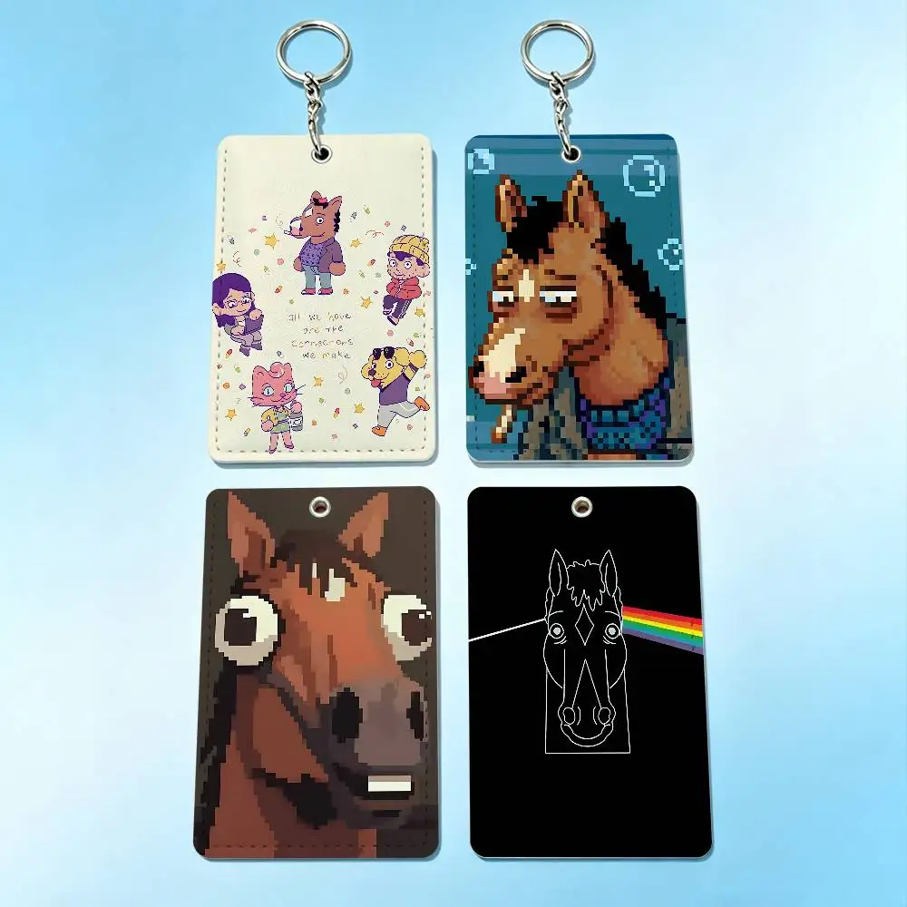 

Funny BoJack H-Horseman Card Holder Keychain Badge Holder Card Pass Hang Rope Lariat Lanyard for Key Rings Accessories Gift
