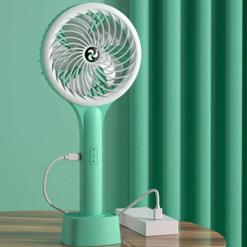 Quiet Operation Portable Electric Fan Low Noise USB Rechargeable Personal Cooling Fan 2 Speed Blower Design High Speed Fan