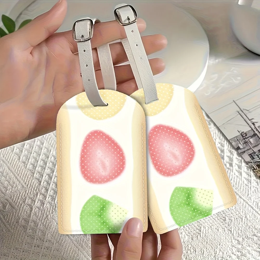 

Summertravel Luggage Tag with Name Information Id Card PU Material Travel Accessories Luggage Identification Functional Tag