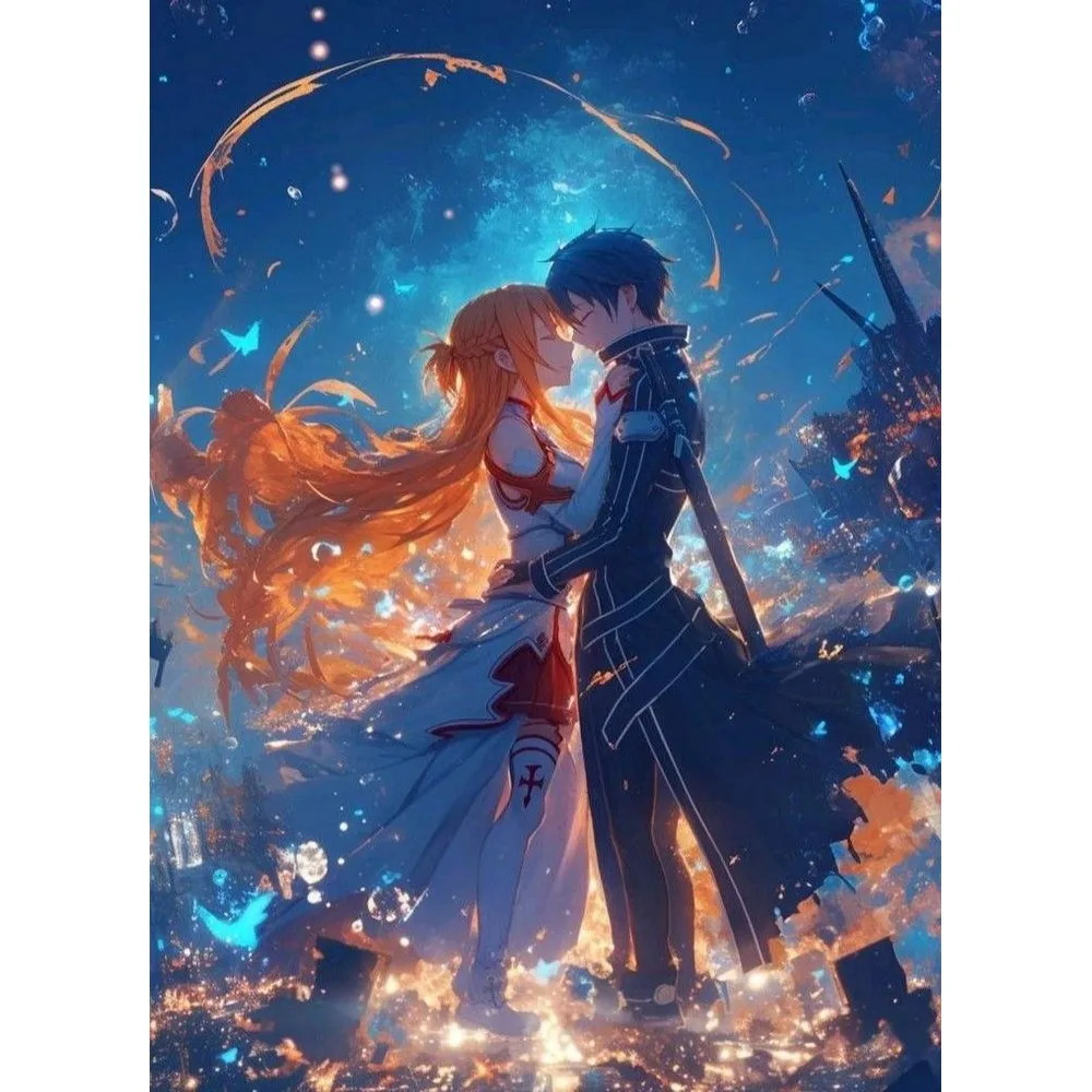 

500/1000/1200/2000PCS Puzzles for Adults Romantic Scenes in Anime,Jigsaw Puzzles Brain Challenge Game Gift Home Decor