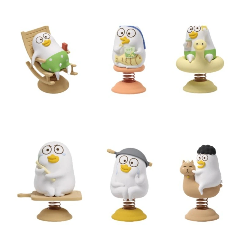 

Genuine Duckyo Friends Lie Flat Creative Car Dashboard Ornament Rocking Toy Desk Accessory Desktop Ornaments