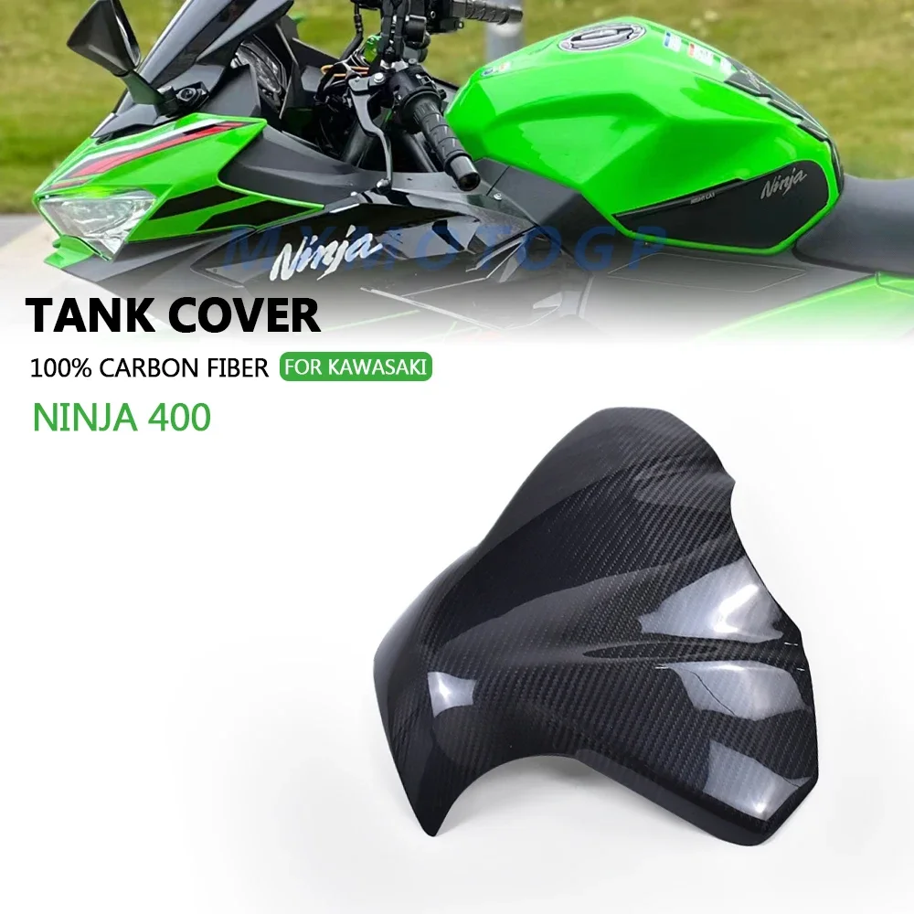 

For Kawasaki Ninja 400 2018 2019 2020 2023 100% Carbon Fiber Fuel Tank Cover Protection Cover Fairing Motorcycle Accessories