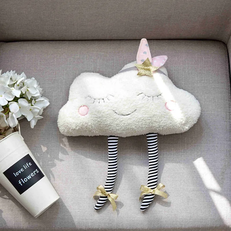 

57cm Kawaii Cloud Plush Pillow Soft Cushion Lovey Smile Cloud Stuffed Plush Toys For Children Baby Kids Girl Gift