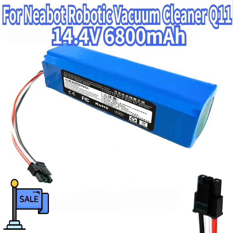 

14.4V 6800mAh Rechargeable Li-ion Battery for Neabot Robotic Vacuum Cleaner Q11