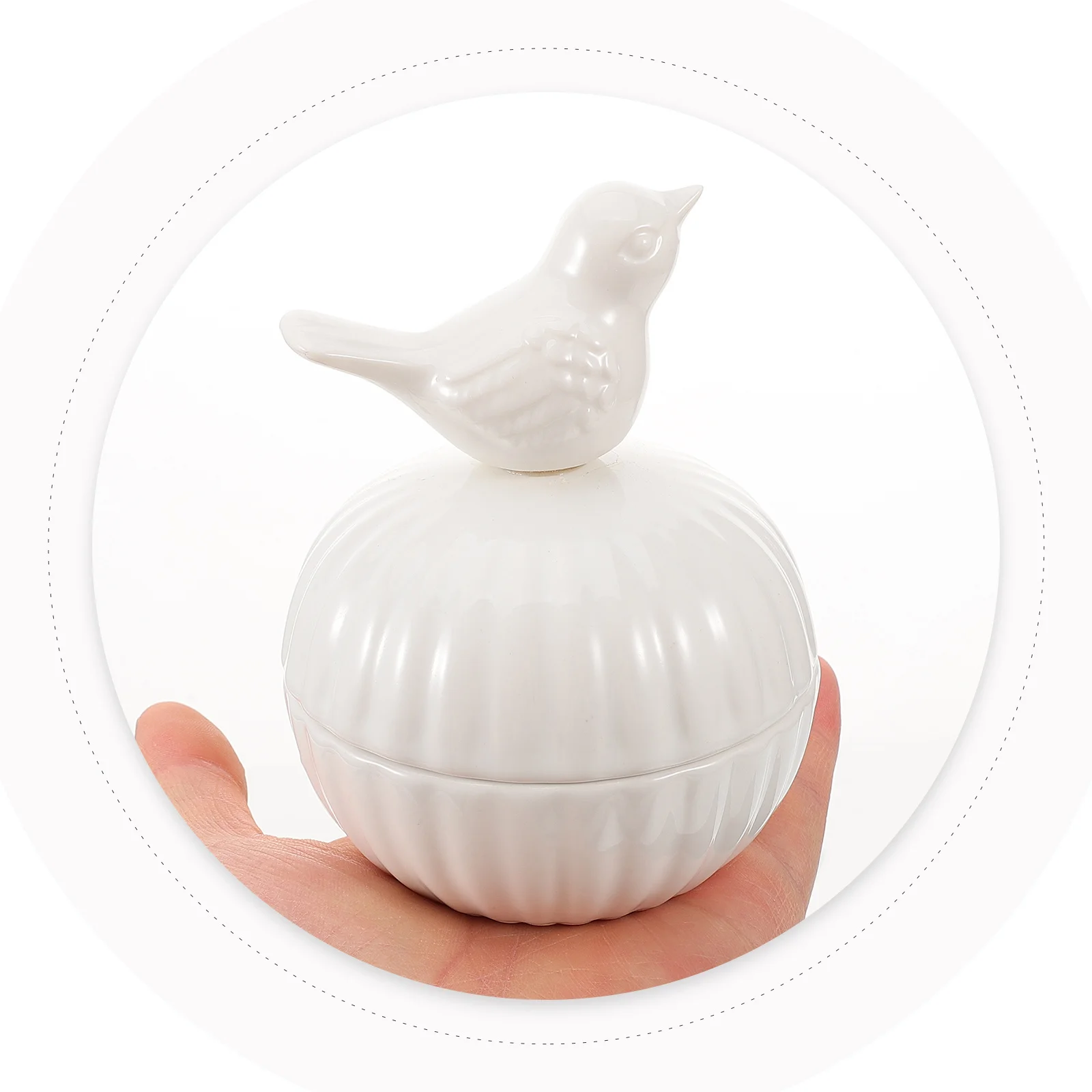 

Ceramic Jewelry Box Bird Design Exquisite Craftsmanship Jewelry Storage Case Decorative Organizer Trinket Container