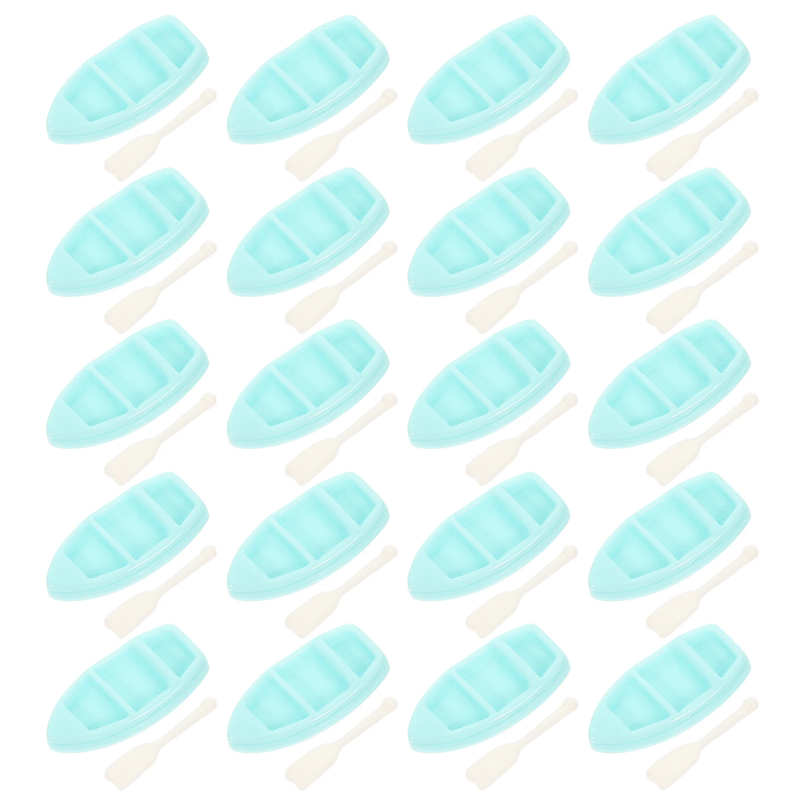 

20 Set Resin Boat Ornaments Theme Cake Toppers Artificial Beach Decor Themed Room Boating Decoration