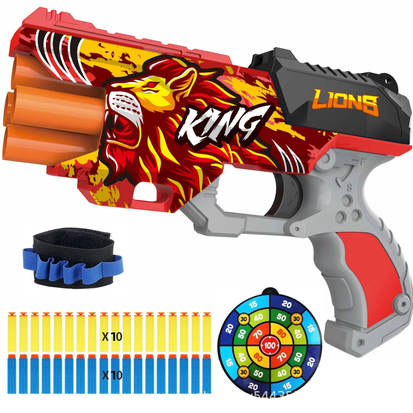 Multi-Function Graffiti Shark Air Soft Gun Toy 6-Round Automatic Safe Bullet Shooter For Outdoor Sports Waterproof Perfect Gift - Image 4