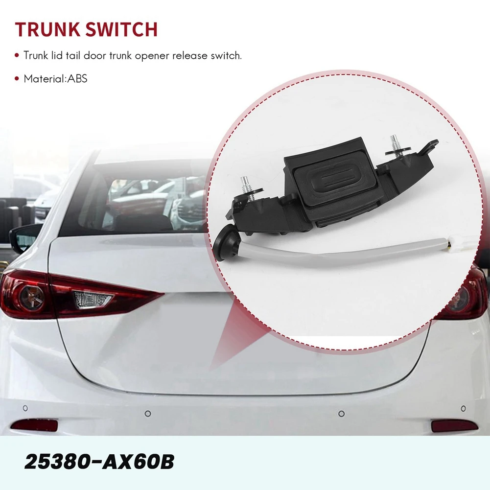 Car Tailgate Boot Lid Opening Switch 25380-AX60B for Nissan Micra 2002-2010 Trunk Door Latch Opener Button