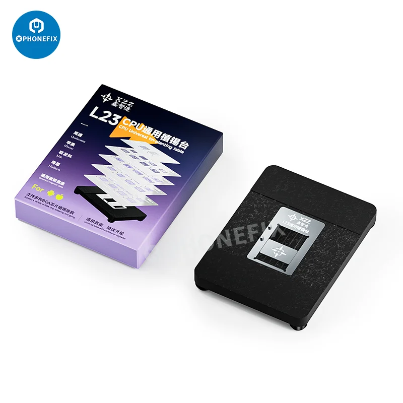 XZZ L23-CPU Reballing Stencil Platform for iPhone A8-A16 Qualcomm MTK Hisilicon Android Series CPU Planting Tin Template Table