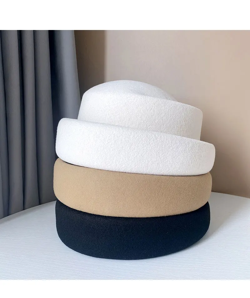 2022 neue Australische Wolle Vintage Mode Fedora Hut Für Frauen Damen Französisch Elegante Berets Designer Eimer Hut – Detail 3
