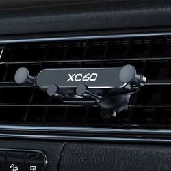 For Volvo xc60 xc 60 2009-2022 Gravity Car Phone Holder Air Vent Clip Mount Mobile Cell Phone Stand Interior Accessories