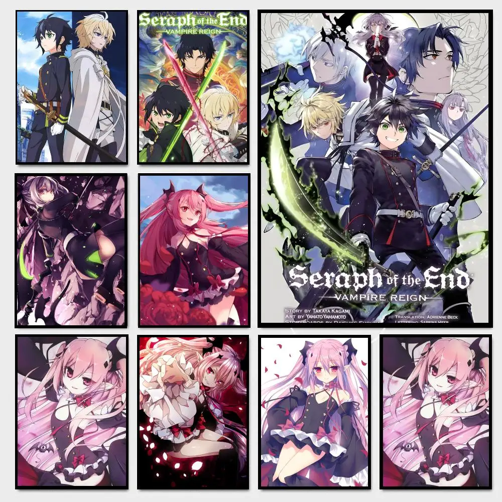 Anime S-Seraph Of The End Poster Painting Prints Wall Art Picture Film Room Home Bar Cafe Decor Home  Mural