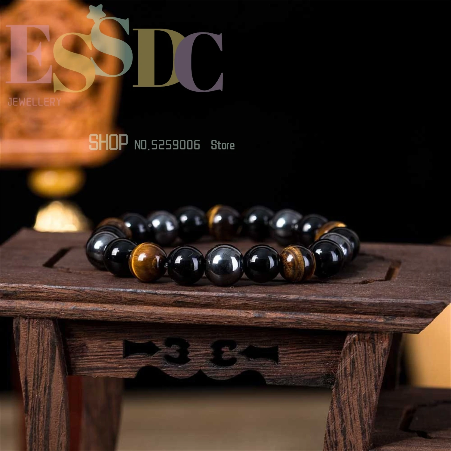 Natural Men for Magnetic Health Protection Tiger Eye Black Obsidian Hematite Beads Bracelets Women Soul Jewelry Gift for Family