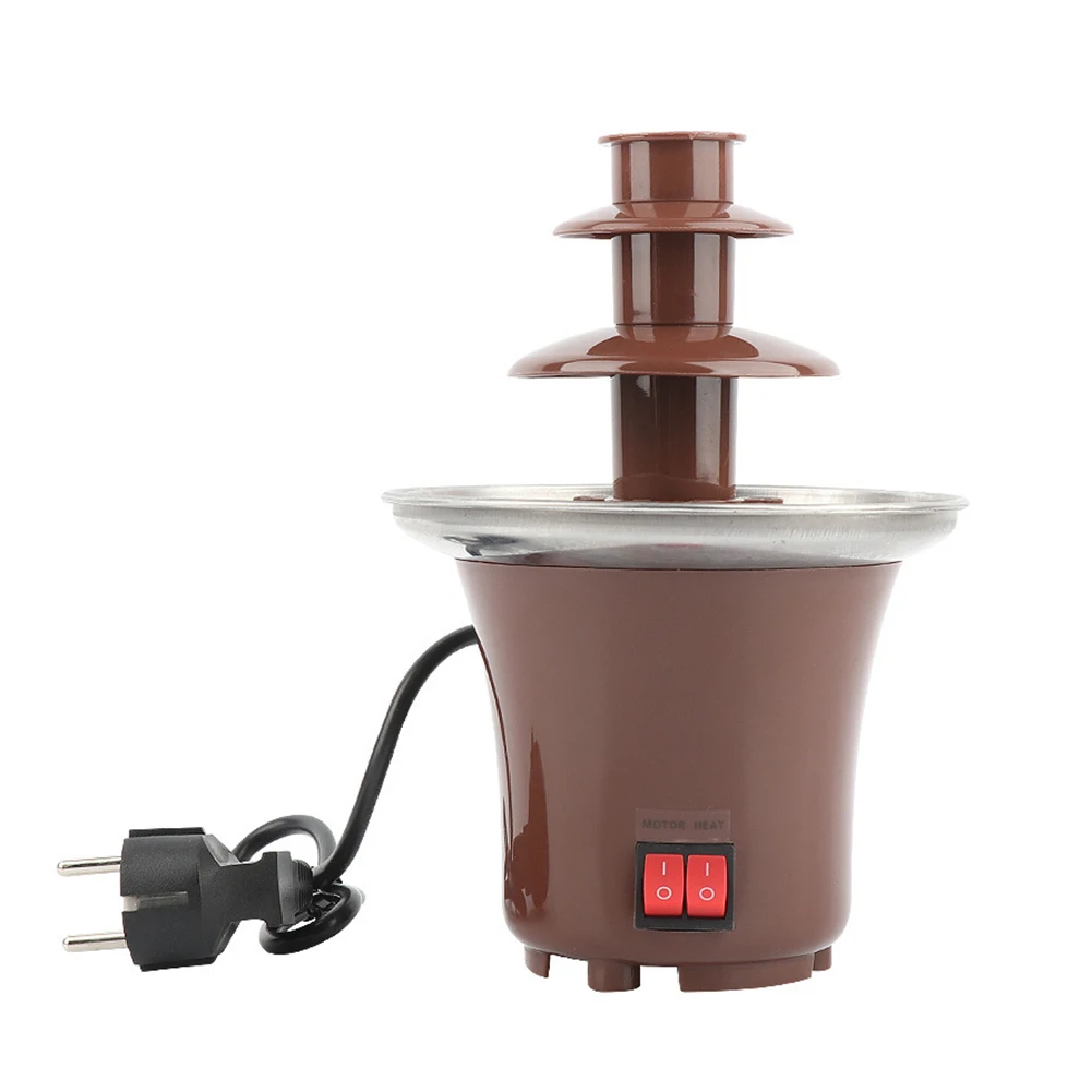 Mini Chocolate Fountain Creative Design Chocolate Melt Heating Fondue Waterfall Hotpot Machine Home Appliance