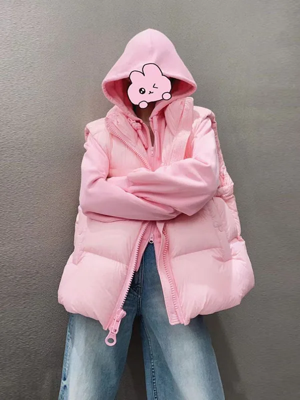 

Модная ультрамягкая ультралегкая теплая хлопковая куртка-жилет 2025 года: новая зимняя модель, универсальный свободный крой, утепленная верхняя одежда