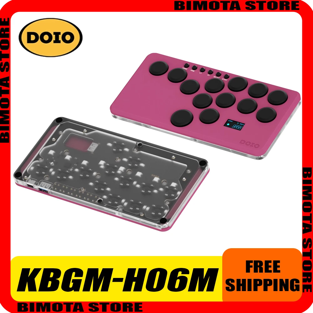 

DOIO KBGM-H06M HITBOX Mini Game Keyboard Aluminium Alloy Wired Gaming Keyboard Hot Swap Custom Support Ps4 Ps5 Switch Gifts