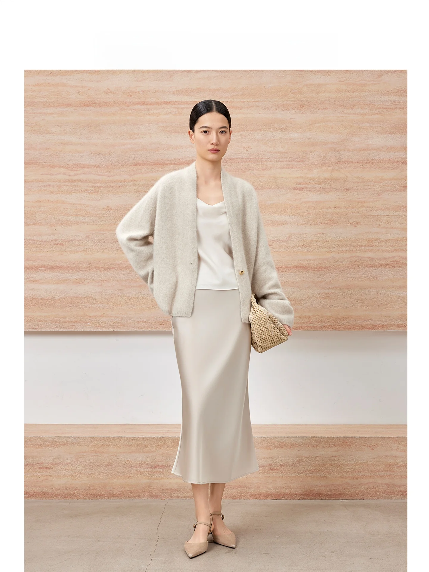 

Женский вязаный кардиган CEJIA Kangsaini с мехом и шелком, весна-лето, новинка, свободный крой