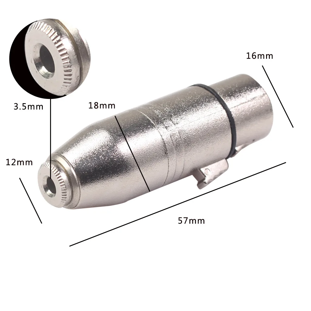 3.5MM female to large three core balanced XLR Cannon female mixer camera microphone audio adapter