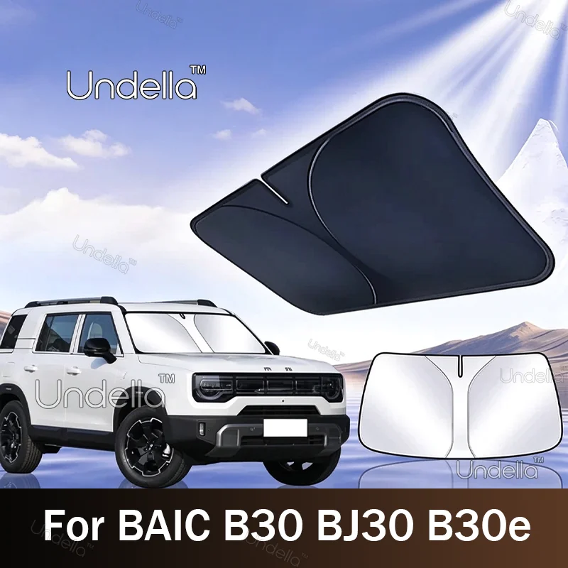 For BAIC B30 BJ30 B30e 2026 2027 2025 Car Windshield Sun Shade UV Protection Foldable Car Sun Visor Cover Interior Accessories