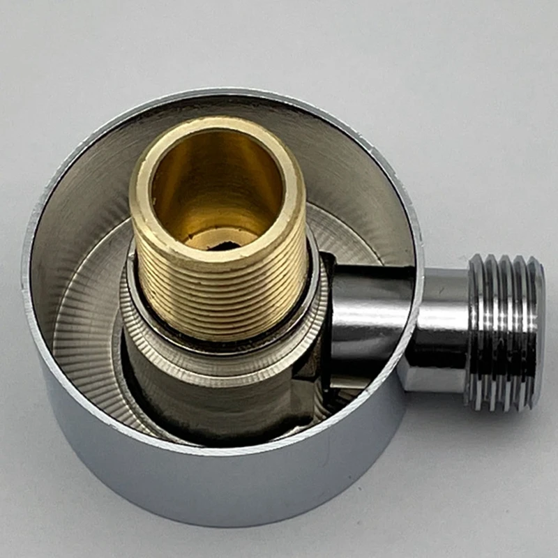 Hot Wall Supply Elbow,Brass Round Wall Mount Shower Hose Connector Accessories G1/2 Inch Water Outlet For Shower