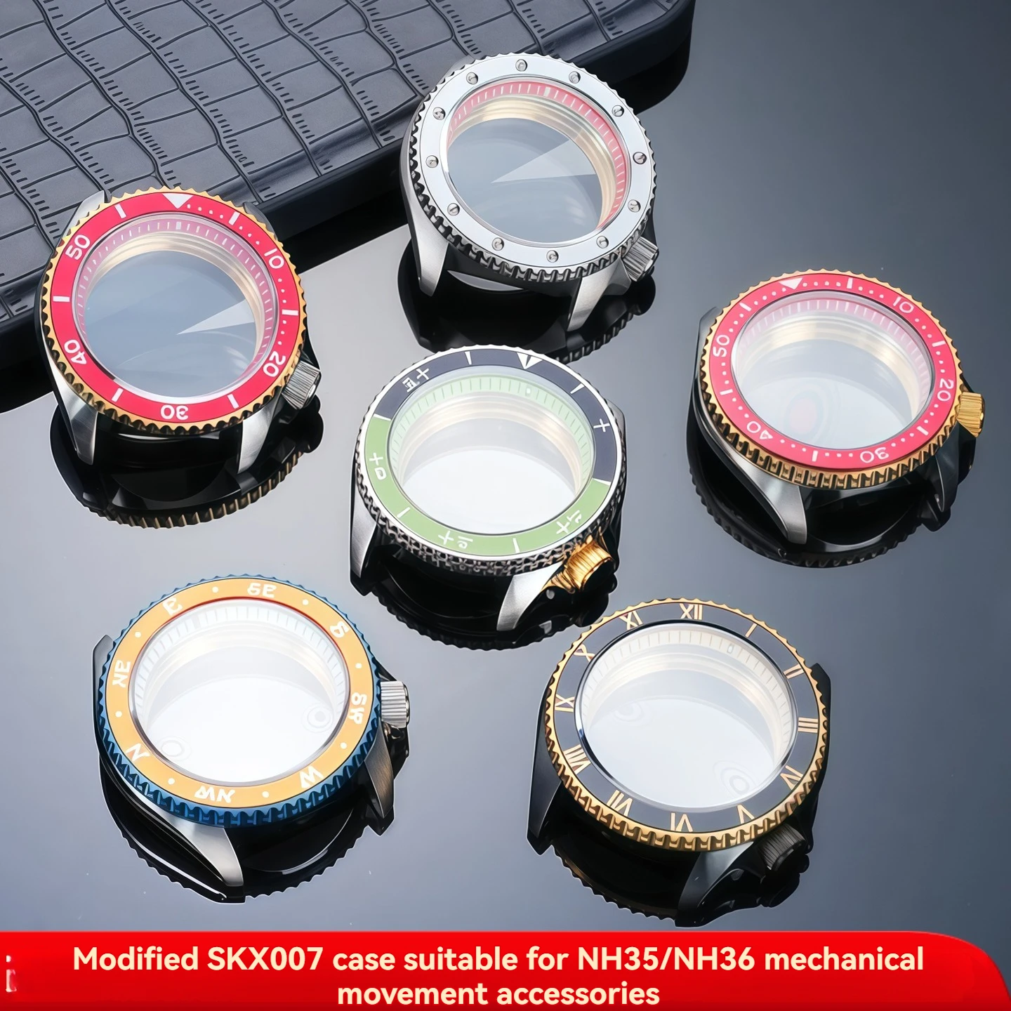 

Высококачественный корпус из нержавеющей стали для модифицированной модели Seiko SKX007, корпус 40,5 мм, подходит для часов с механическим механизмом NH35/NH36