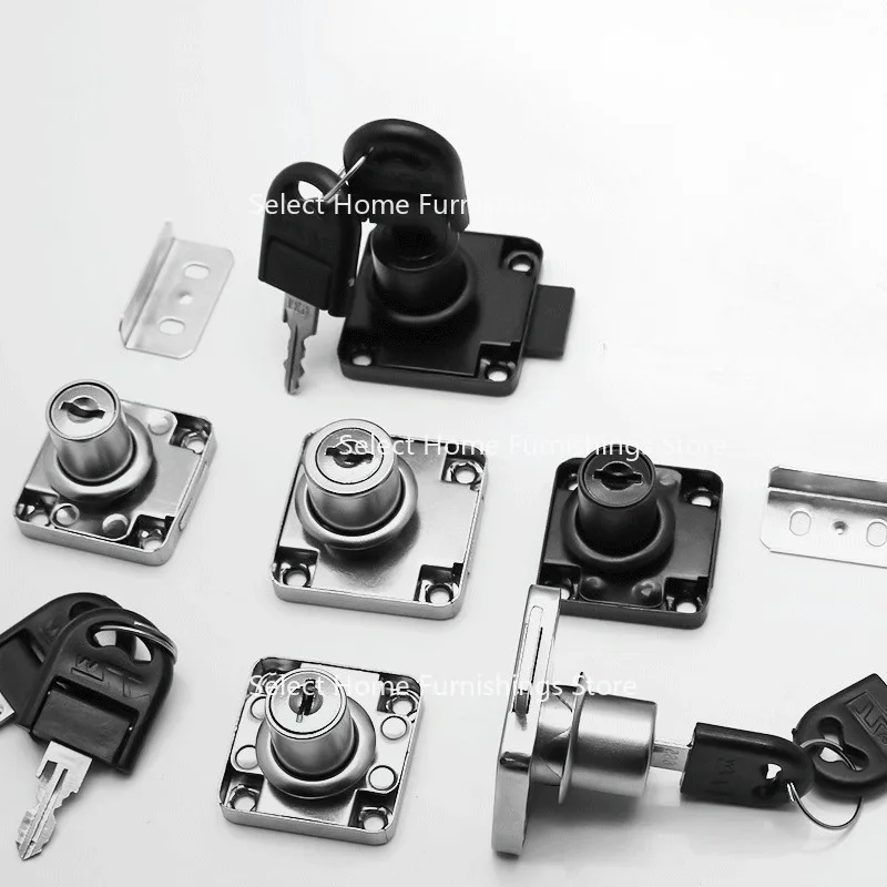 Suitable for Desk Drawer Lock Wardrobe Extended Cabinet Furniture Glass Bedside File Bookcase Solid Lock