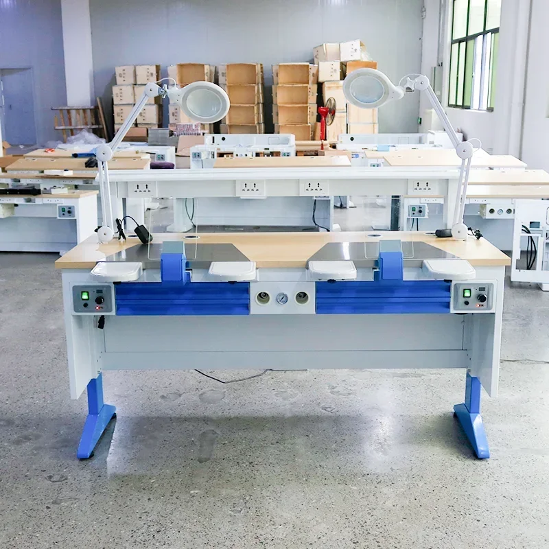 1-1.8 Meters den tal School Training Table Dust Collector Built-in Workbench
