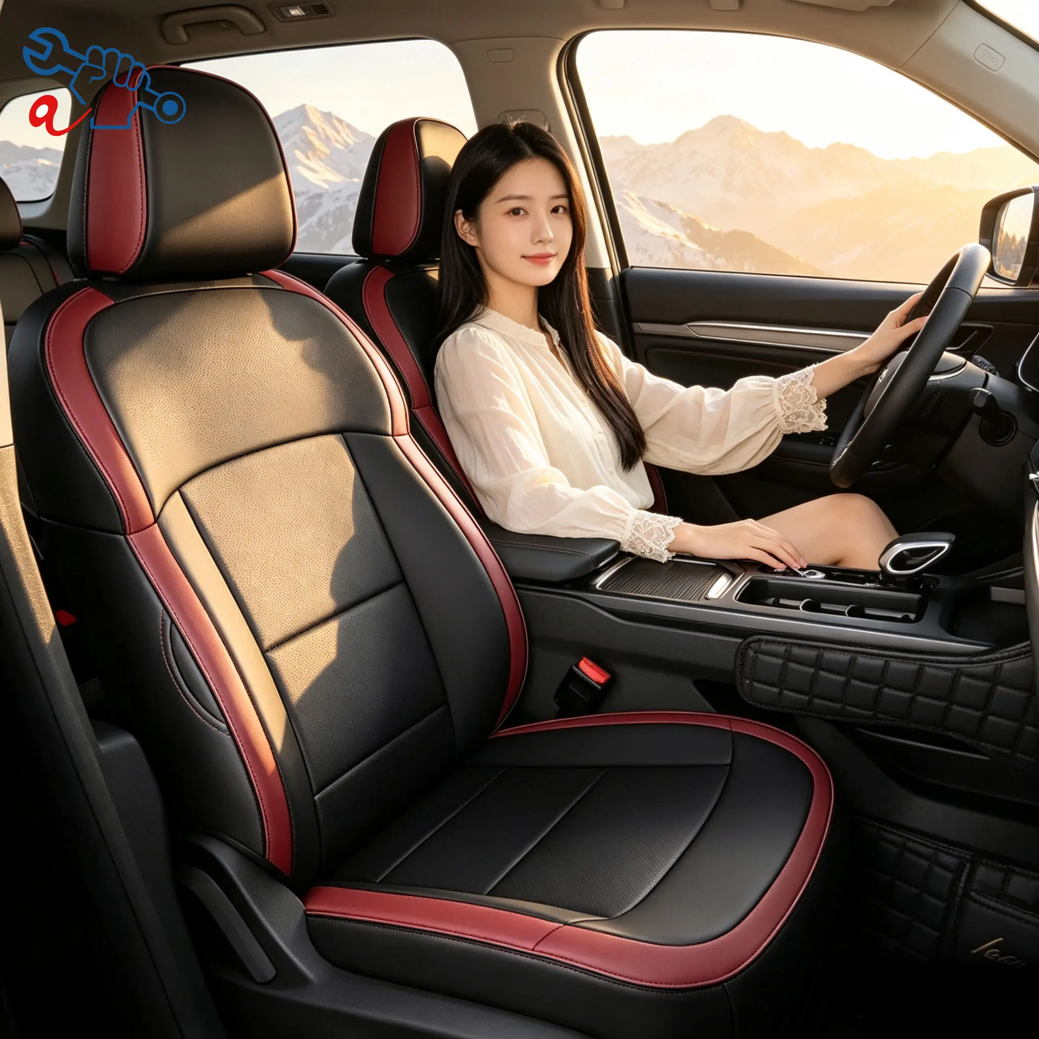 Left‑Drive Car Seat Cover For Geely Haoyue L Okavango 2023‑2026 Full Enclosed Auto Cushion All‑Season Interior Refit Modified