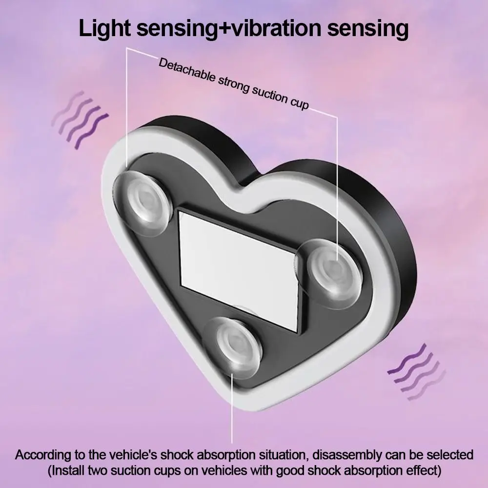 Plastic Solar Window Light Solar Powered Multi-Color Car Tail LED Light Suction Cup Wireless Atmosphere Lamp Car Exterior