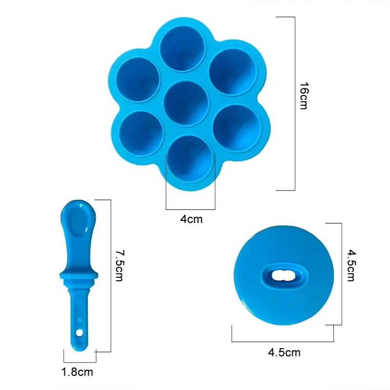 [Hot Sales] Ice Cream Mold Children's Popsicle Mold Food Supplement Box Silicone Ice Tray Ice Lolly Mold Fruit Shake Accessories image 5