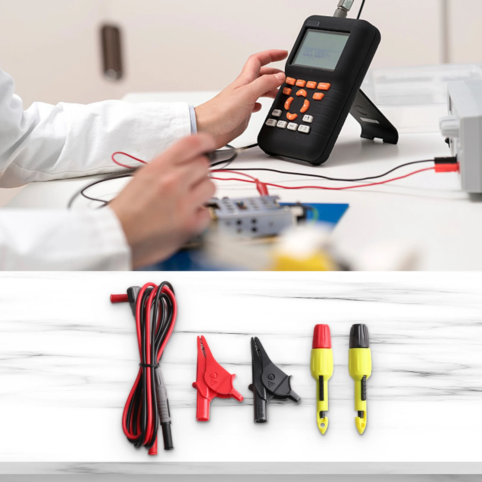 Heavy Duty Multimeter Leads Automotive Repair Multimeter Test Leads Flexible PVC Material Heavy Duty Construction