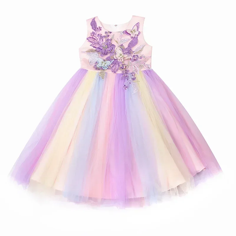 Children's performance attire, host's dress, girl's dress, Korean version, 2021 Chinese children's dress