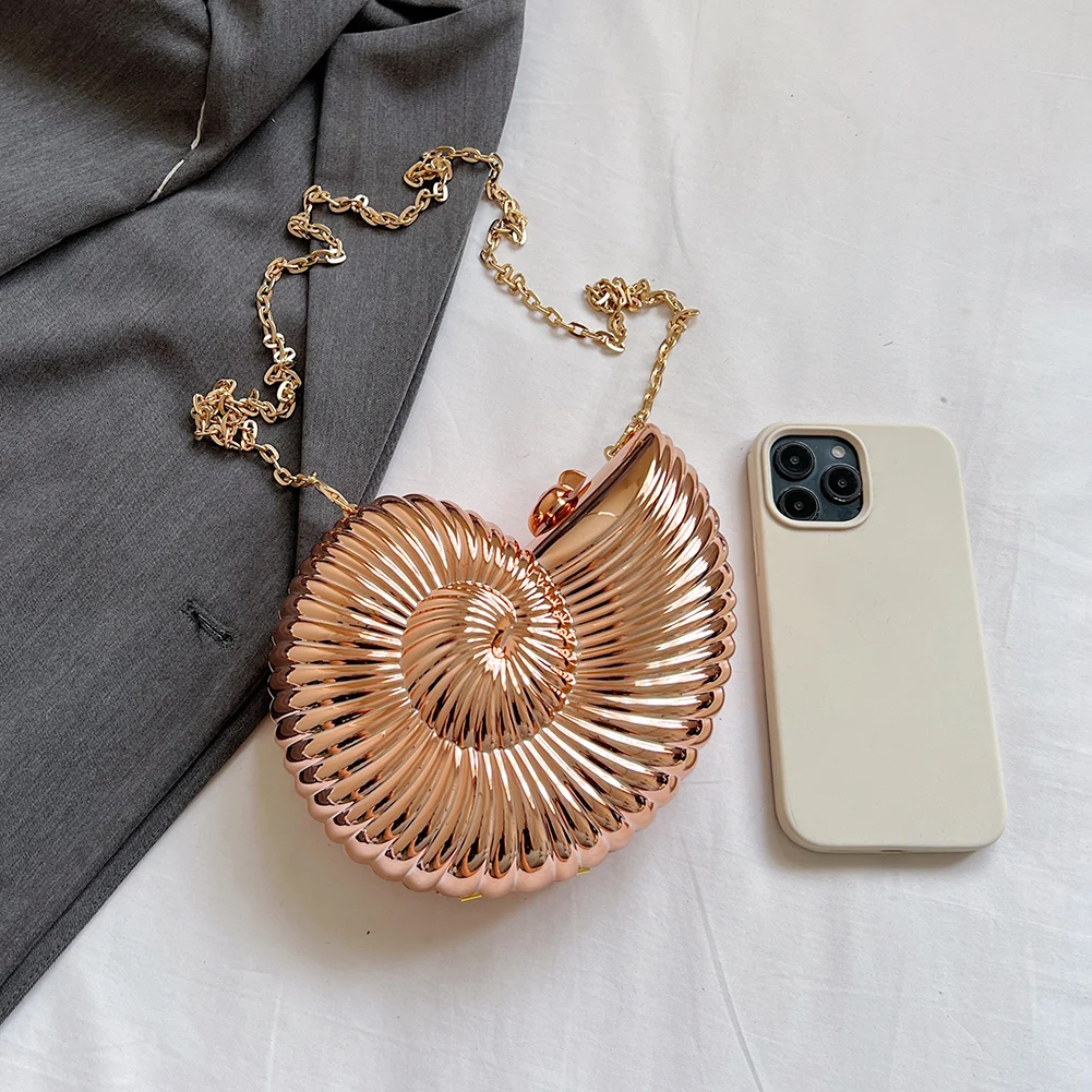 Tas Malam Bentuk Kerang Akrilik, Tas Selempang Stylish, Tas Selempang Crossbody Stylish, Tas Clutch Unik untuk Wanita dan Gadis