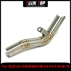 Motorcycle Exhaust Escape Moto Full Systems For SUZUKI GSXR600/750 K8 K9 Exhaust Middle Link Pipe Decat Pipe 2008-2010