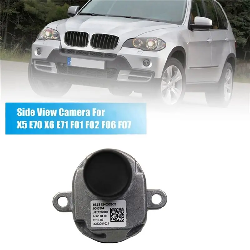 A22E-66539240352-02 Right Front Surround Side View Backup Camera Parts For BMW X5 E70 X6 E71 F01 F02 F06 F07 F10 F11 F12 2010-20