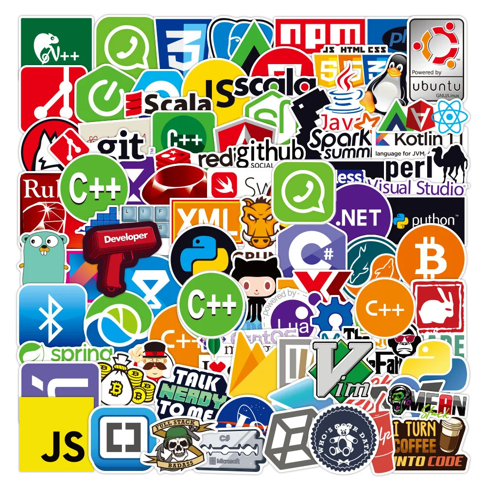 10/30/50/100 قطعة مضحك البرمجة الكتابة على الجدران ملصقات المهوس جافا Php الكرتون الشارات حقيبة الكمبيوتر المحمول الهاتف الكلاسيكية الاطفال لعبة ملصق #3