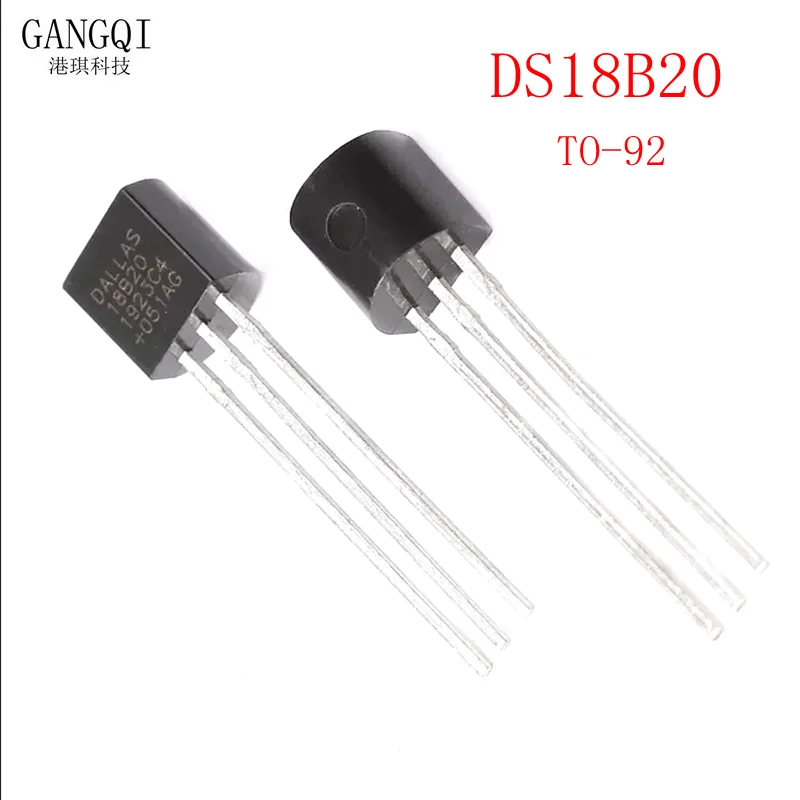 10 unids/lote Sensor chip electrónico DS18B20 TO-92 18B20 chips Sensor de temperatura IC 18b20 en Stock
