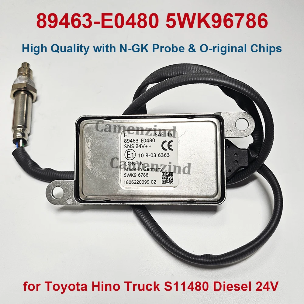 

High Quality Nitrogen Oxide Sensor NOX Sensor 89463-E0480 5WK96786 for Toyota Hino Truck S11480 Diesel 24V 89463E0480 5WK9 6786