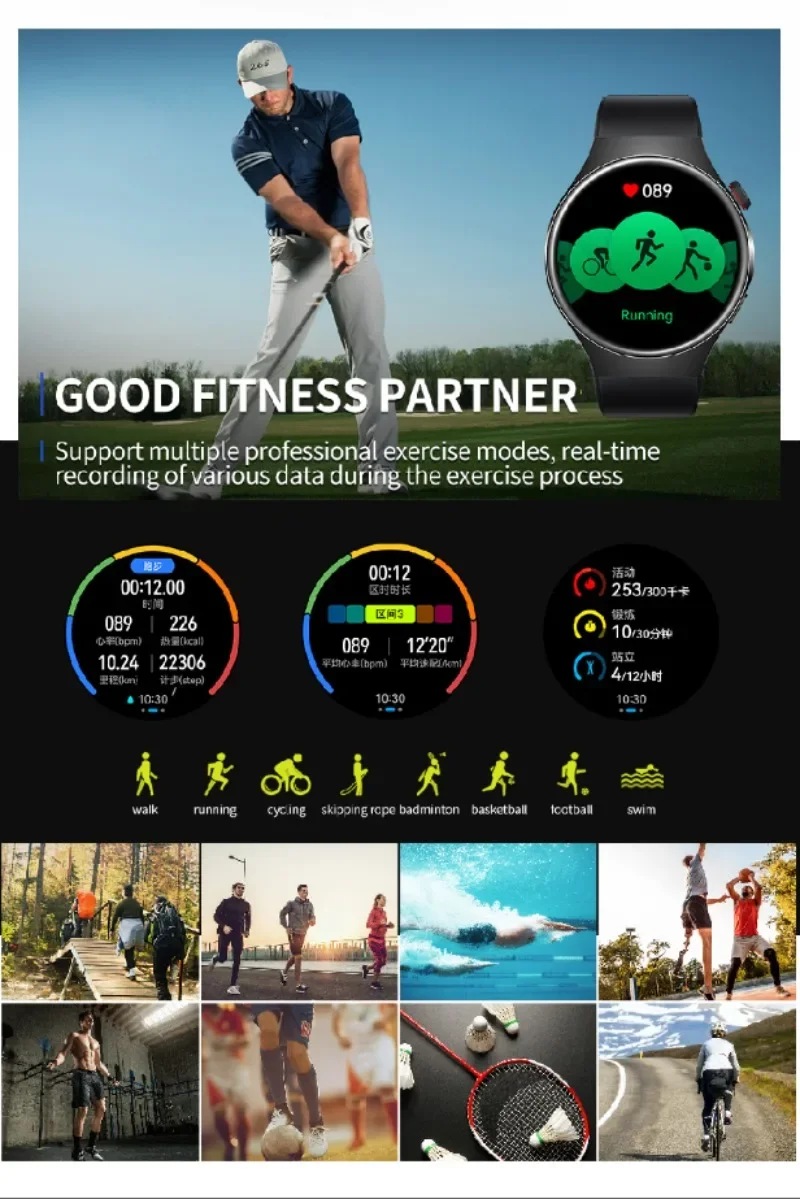 2025 جديد BW17 Smartwatch 4G شبكة WiFi GPS أندرويد IOS 1.5 بوصة شاشة جوجل بلاي عداد الخطى النوم المقتفي دعم بطاقة SIM