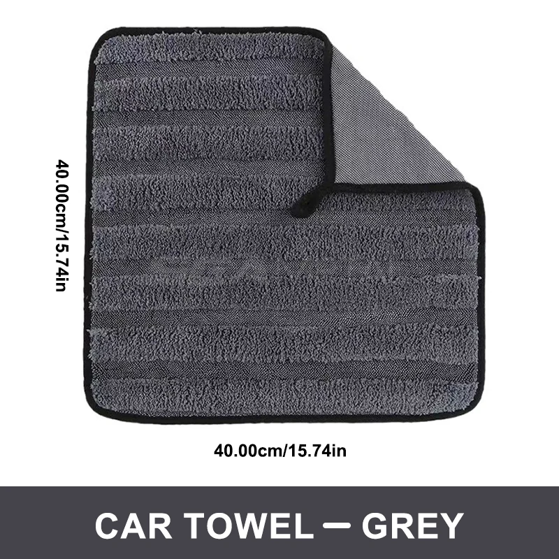 SEAMETAL 1200GSM Thickened Soft Car Wash Microfiber Towel Coral Fleece Car Cleaning Drying Cloth Detailing Rag Car Wash Towel