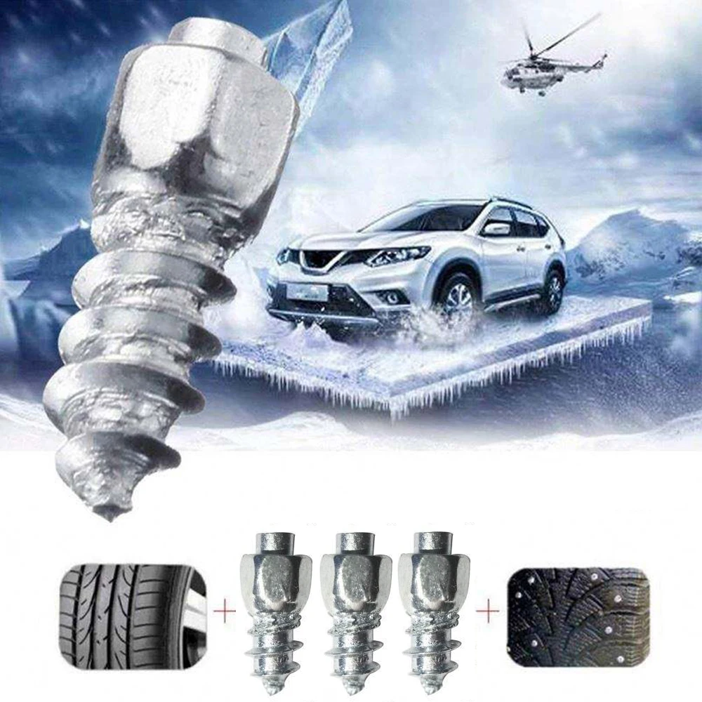 200PCS 4*9/12mm Wheel Lugs Snow Screw Tire Studs Anti Skid Falling Spikes For Car Motorcycle Bicycle Winter Emergency