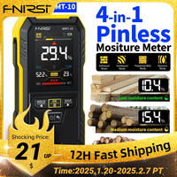 FNIRSI WMT-10 Inductive Wood Moisture Meter Hygrometer Non-contact Timber Damp Wall Detector Non-destructive Humidity Tester