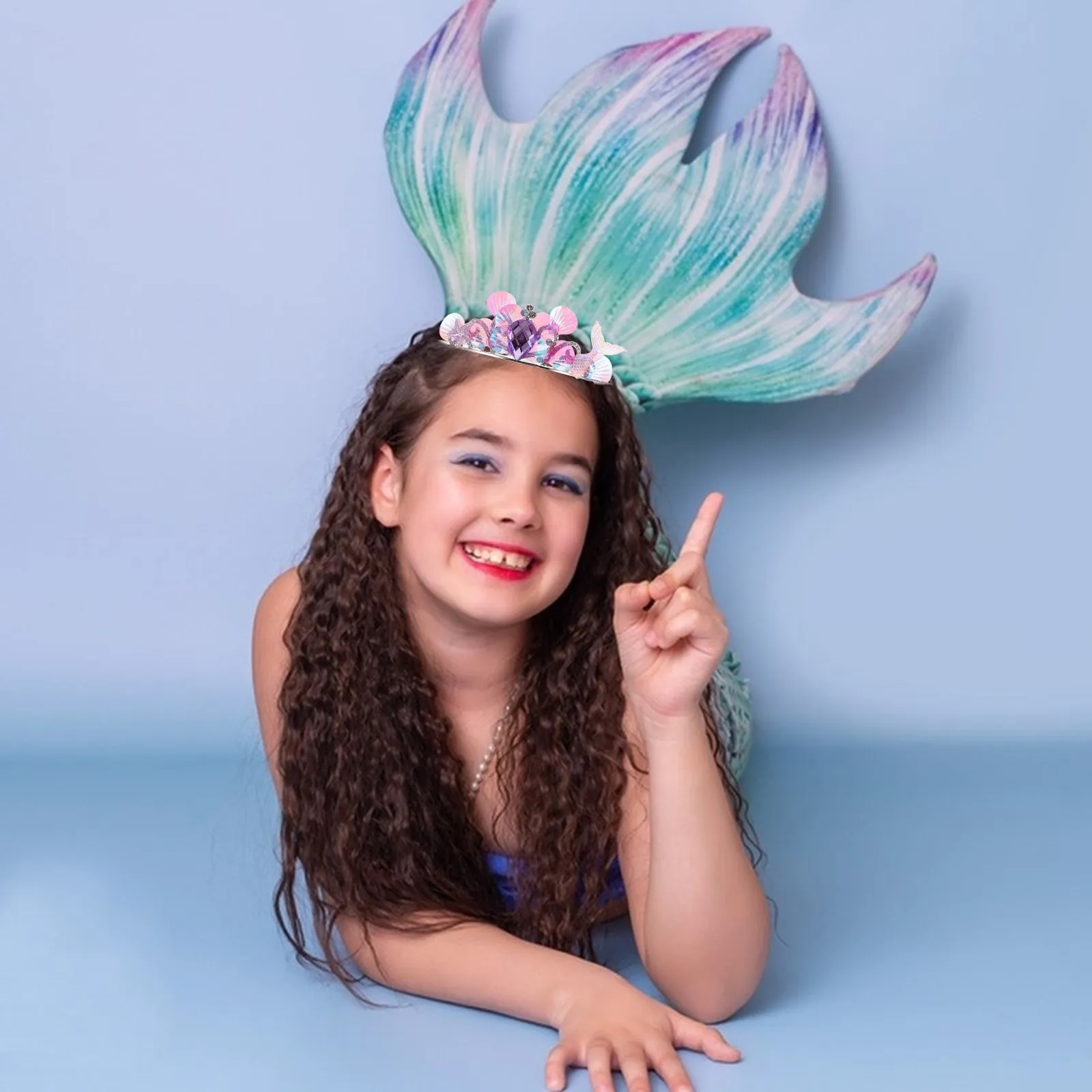 

Mermaid Princess Tiara Little Crown Ocean Shell Headband Birthday Party Cosplay Costume Mermaid Hair Accessories