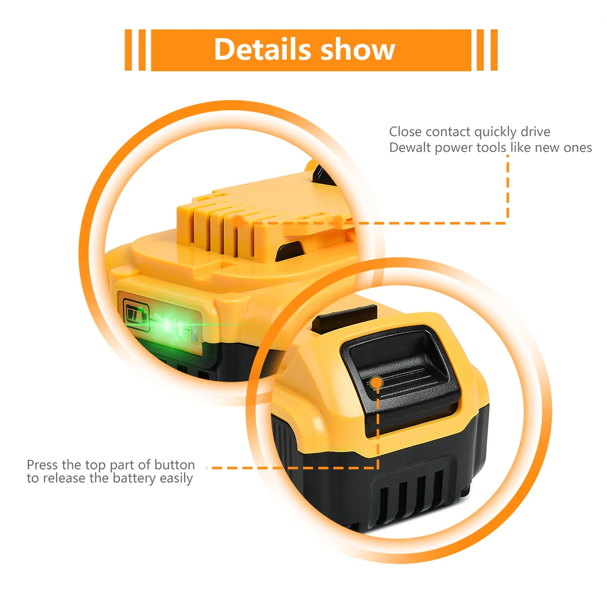 Powtree 18V/20V Batteria Per Dewalt DCB200 6.0Ah/9.0Ah MAX XR strumenti di Ricambio Per DCB180 DCB181 DCB182 DCB201 DCB200 DCB204