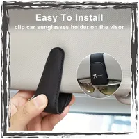 Car glasses frame magnetic PU leather fashion glasses clip  For Peugeot 308 408 508 RCZ 208 3008 2008 206 207 307 Car Gadgets