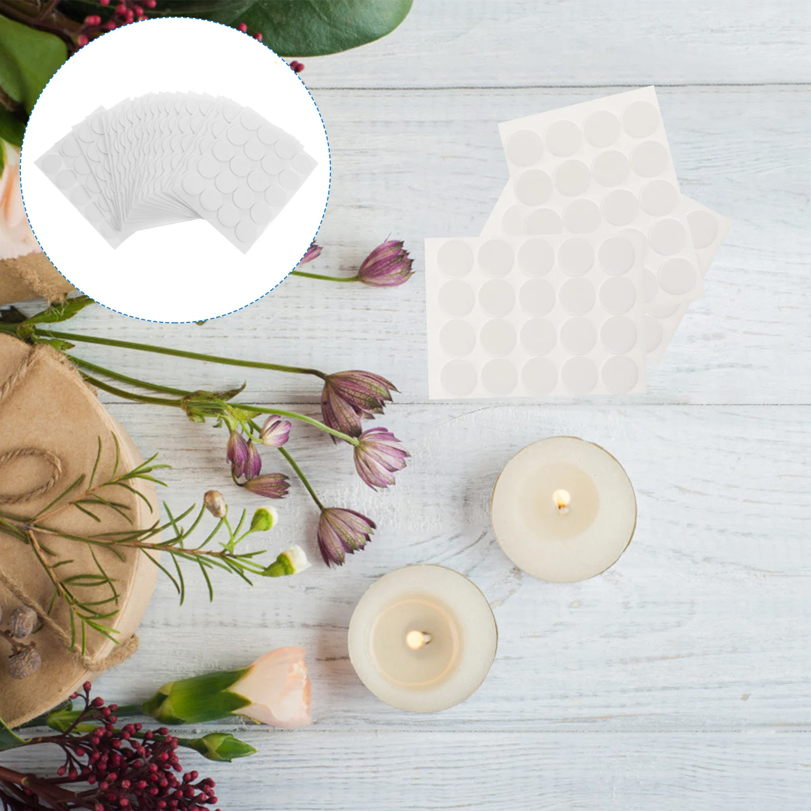 

20Pcs Wick Stickers Double Sided Heat Resistant Adhesive Tape for DIY Making Supplies Craft Tool