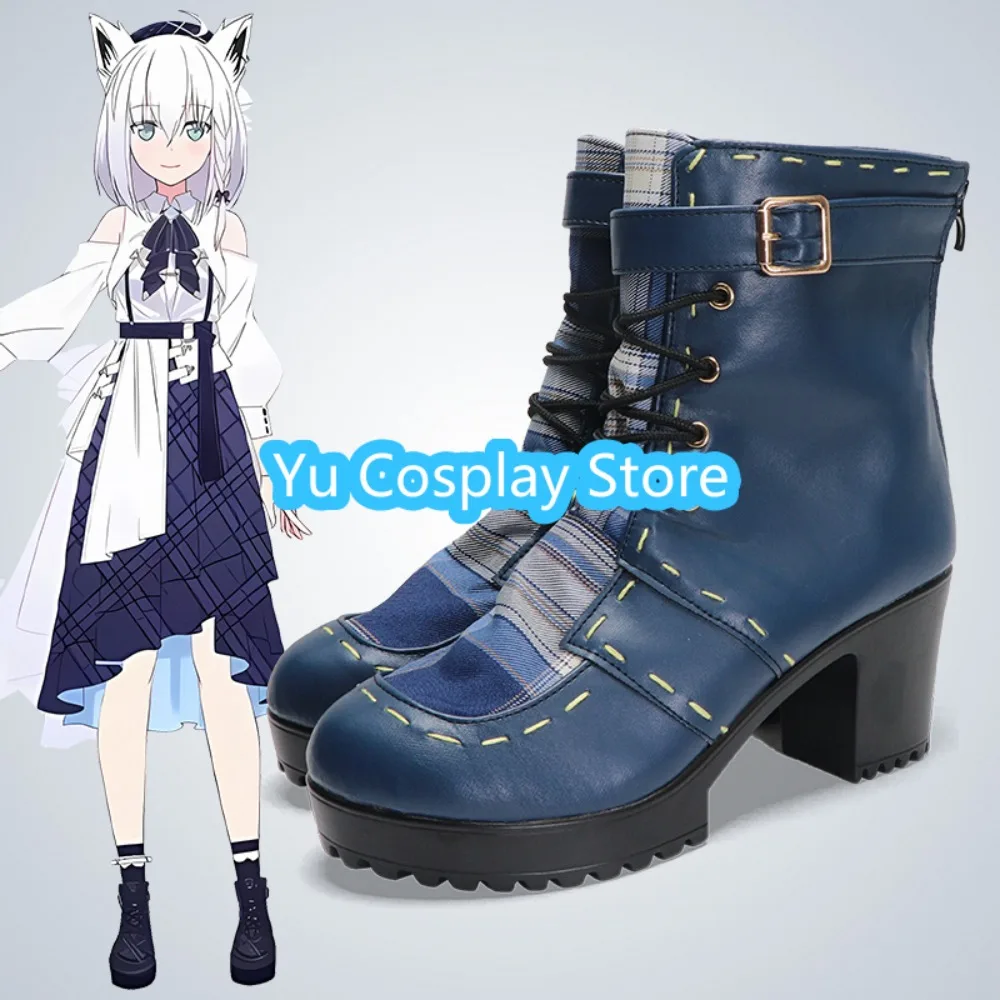 

Yu Косплей Магазин Hololive Blue Journey Unit Обувь для косплея Аниме Обувь для косплея Сапоги Костюмы на Хэллоуин Реквизит