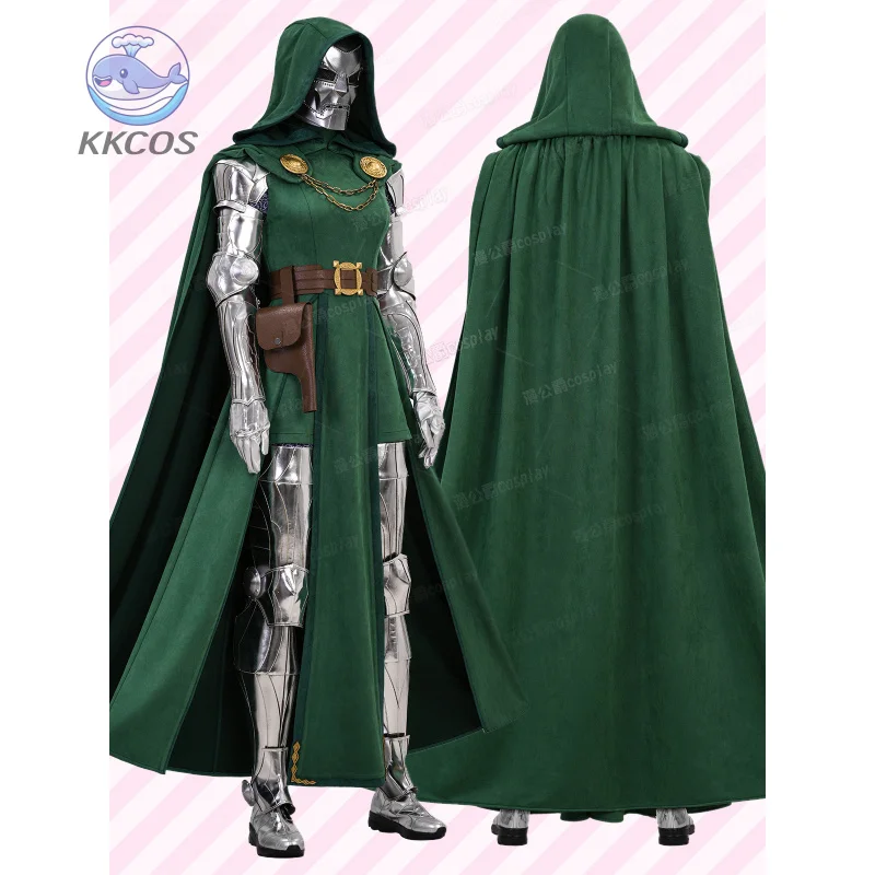 Gran oferta, disfraz de Doctor Doom doblado de género, mono femenino, traje de supervillano para películas occidentales, KKCos