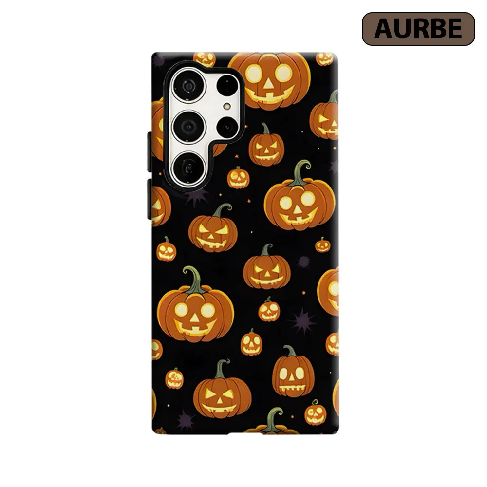 halloween pumpkin jack o lantern Phone Case For Samsung Galaxy S26 S25 S24 S23 Ultra Plus HD Hard Double Layer Film Cover